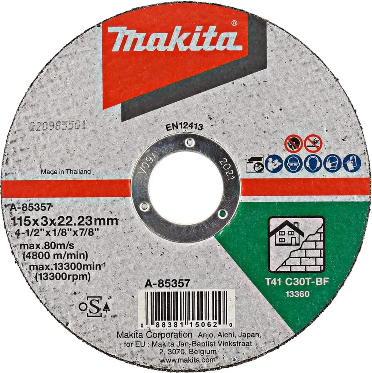 Makita A-85357 Doorslijpschijf 115mm