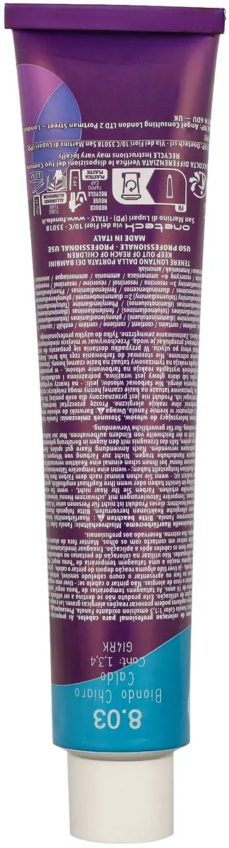 Fanola Professional Haarverf 8.03 Warm Light Blonde 150ml