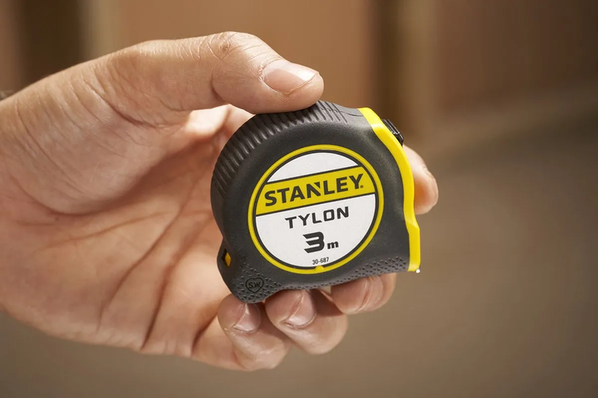 Stanley Tylon Rolmeter 3m - 5 Stuks - Zwart/Geel