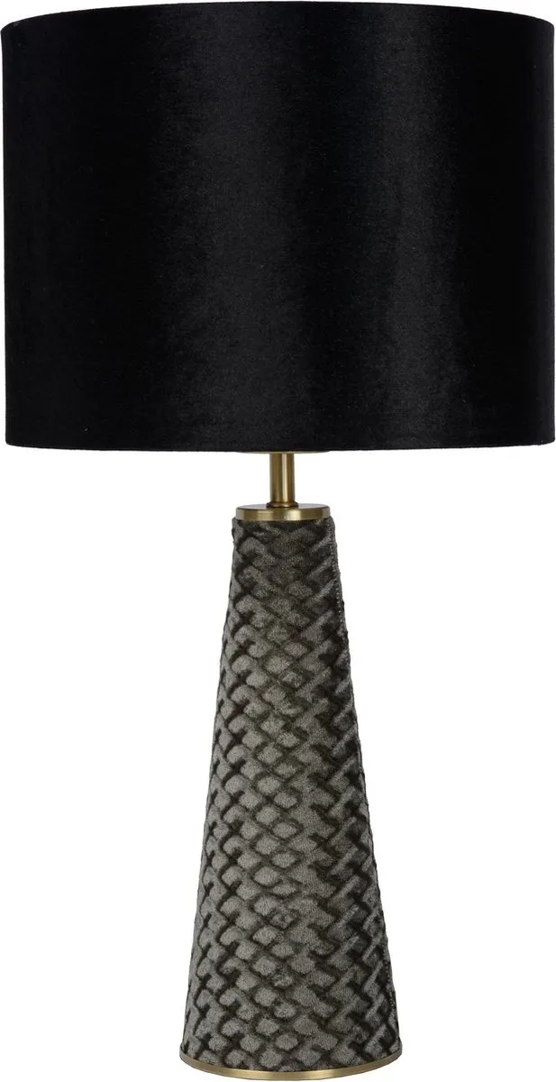 Lucide Extravaganza Velvet Tafellamp Ø25cm - Zwart