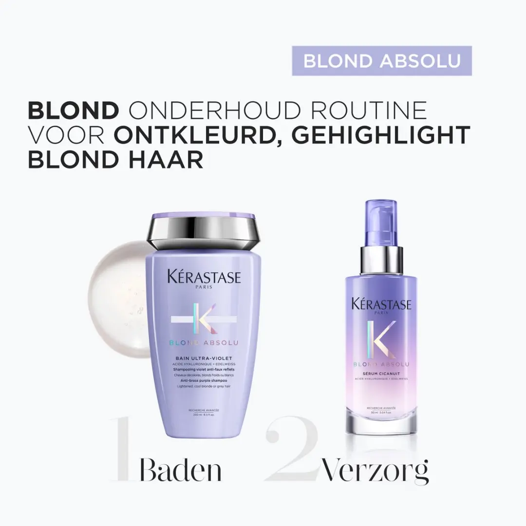 Kérastase Blond Absolu Duo - Zilvershampoo 250ml & Nachtserum 90ml