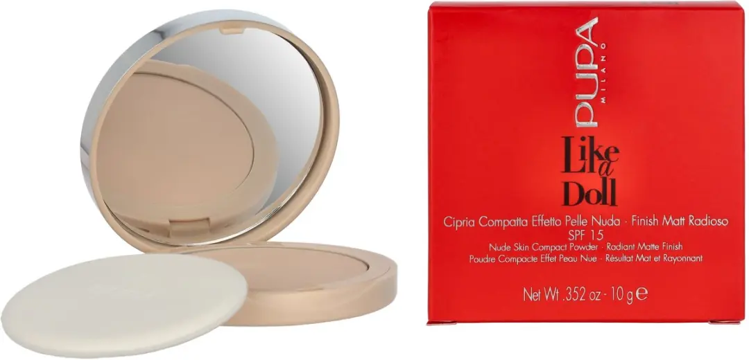 Pupa Like A Doll Compact Powder 001 Porcelain - 10g - afbeelding 6 van 6