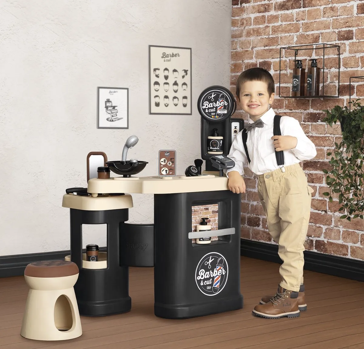Smoby Barber & Cut Speelgoedkaptafel - Zwart