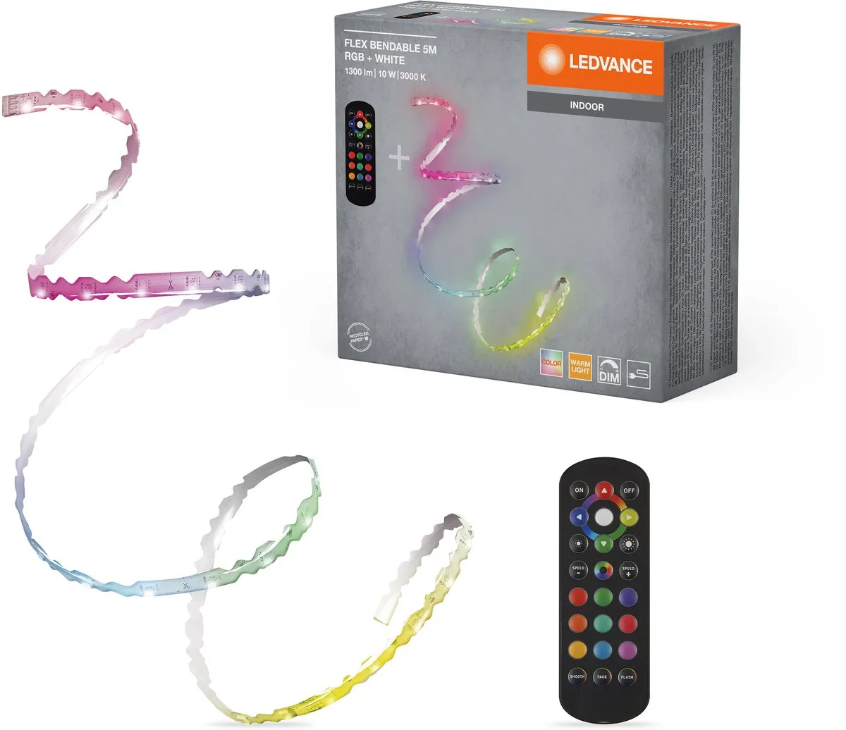 LEDVANCE Flex Bendable RGBW LED Strip 5M - Wit 3000K