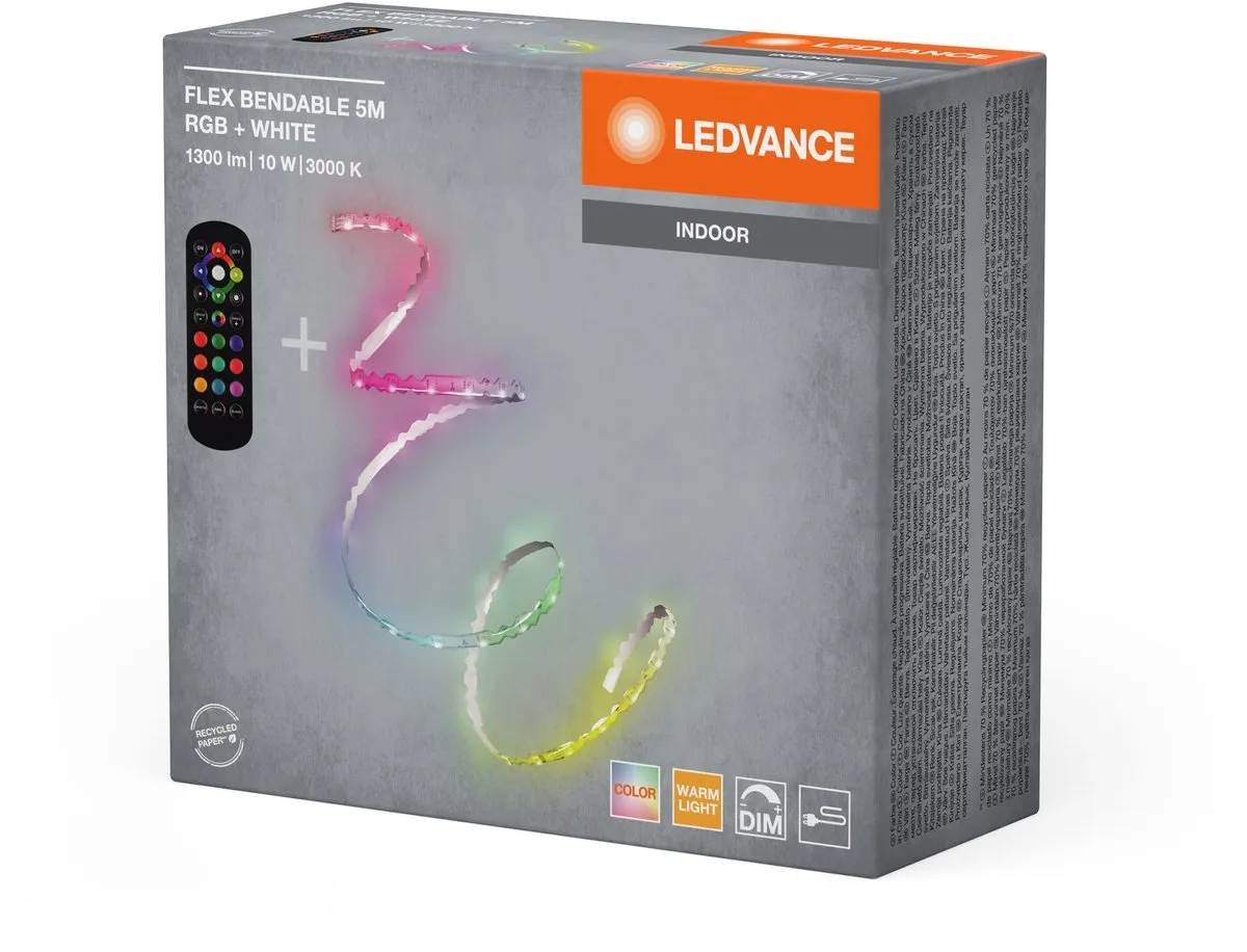 LEDVANCE Flex Bendable RGBW LED Strip 5M - Wit 3000K