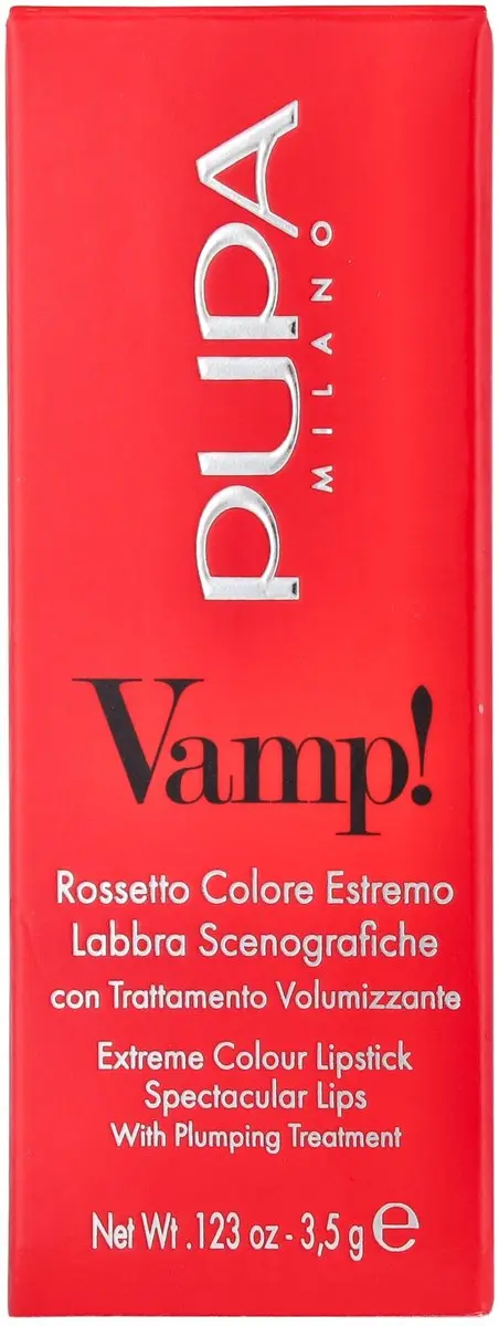 Pupa Milano Vamp! ExtreMe Colour Lipstick 301 Intense Red - 3,5 g