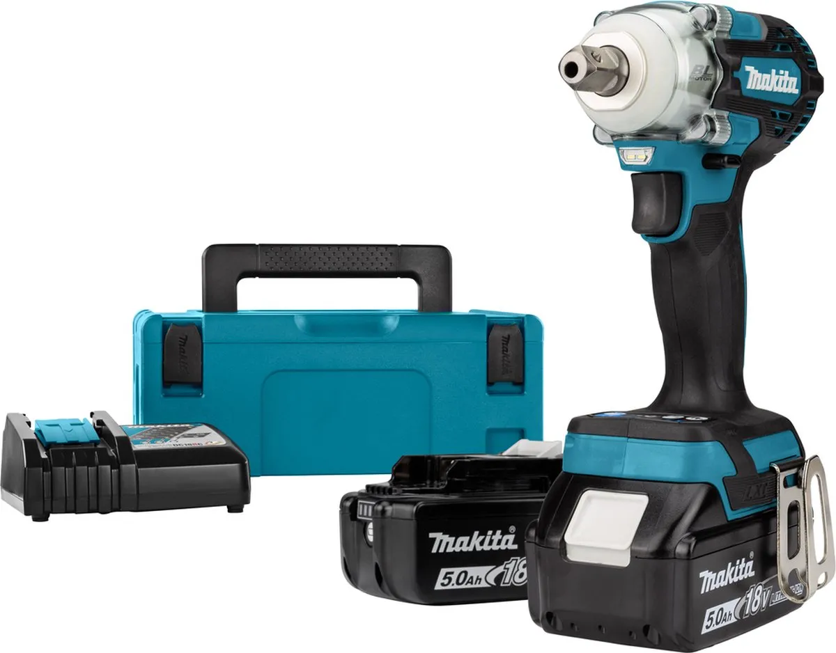 Makita DTW301RTJ Accu Slagmoersleutel 18V - 330Nm - 2x5.0Ah - afbeelding 6 van 6