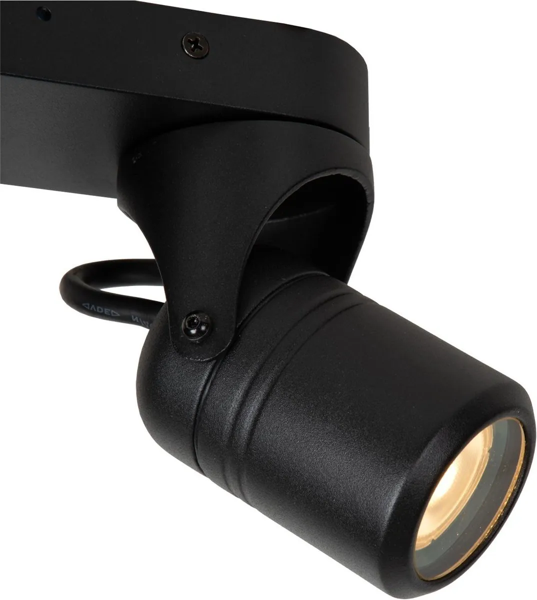 Lucide Niort Plafondspot 2xGU10 IP44 - Zwart