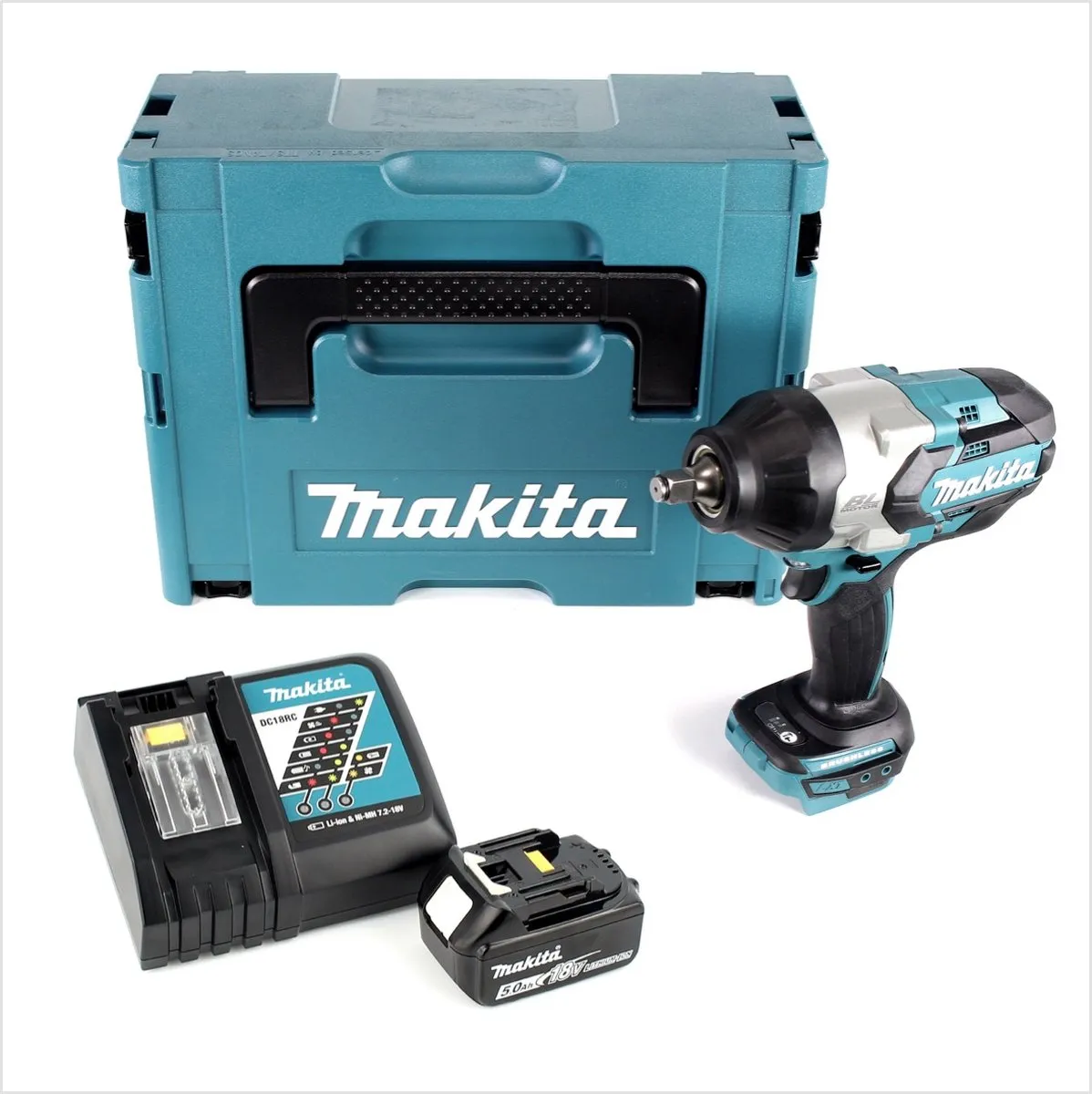 Makita DTW 1002 RT1J Slagmoersleutel 18V 1000Nm - 5.0Ah + Lader - afbeelding 2 van 5