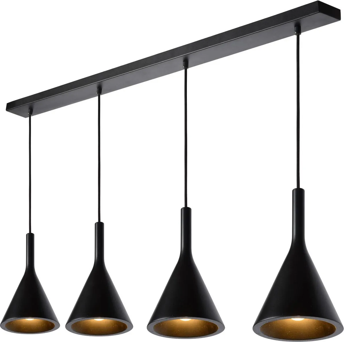 Lucide GIPSY Hanglamp 4xE27 - Zwart