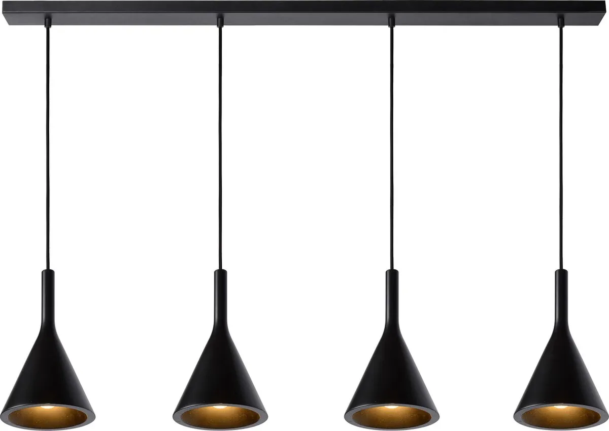 Lucide GIPSY Hanglamp 4xE27 - Zwart