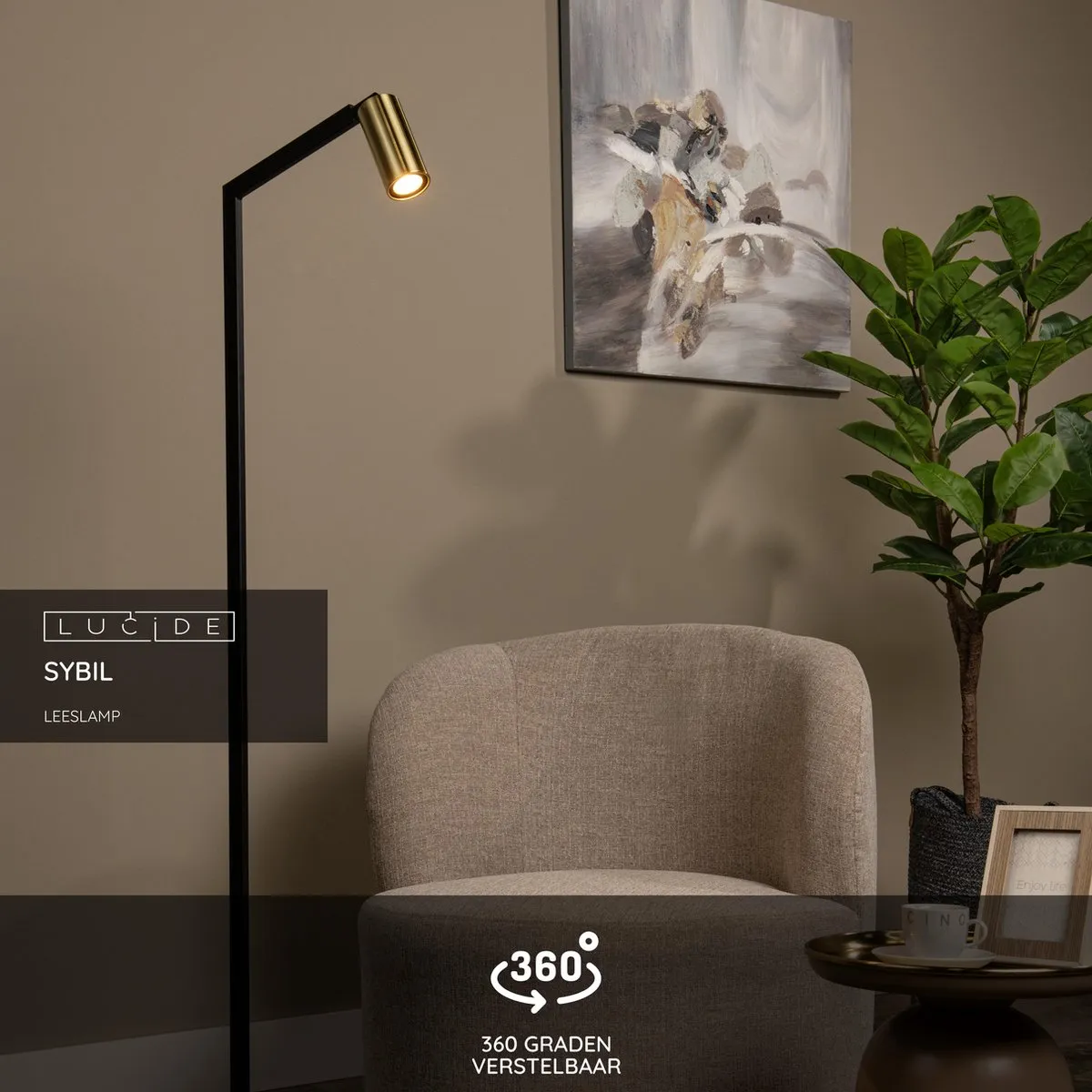 Lucide SYBIL Leeslamp GU10 - Zwart