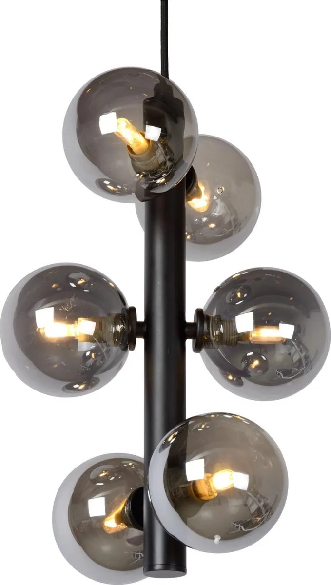 Lucide Tycho Hanglamp Ø25,5cm 6xG9 - Zwart
