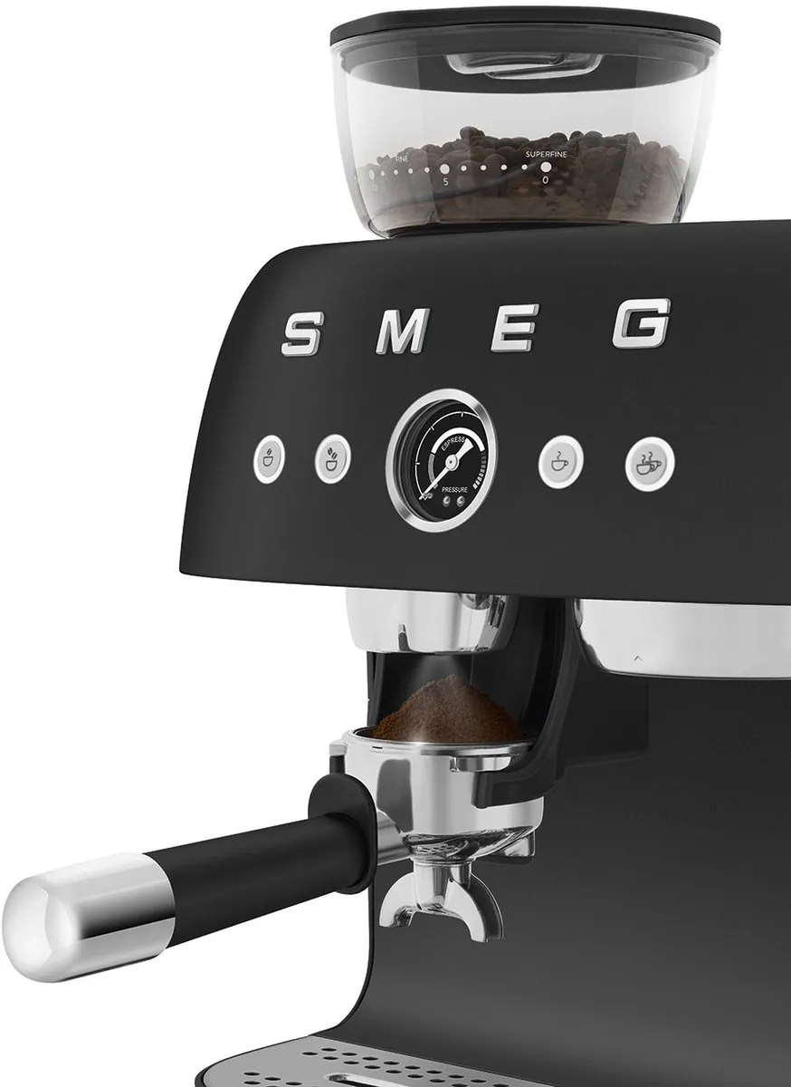 Smeg EGF03 Espressomachine met bonenmaler - Mat Zwart