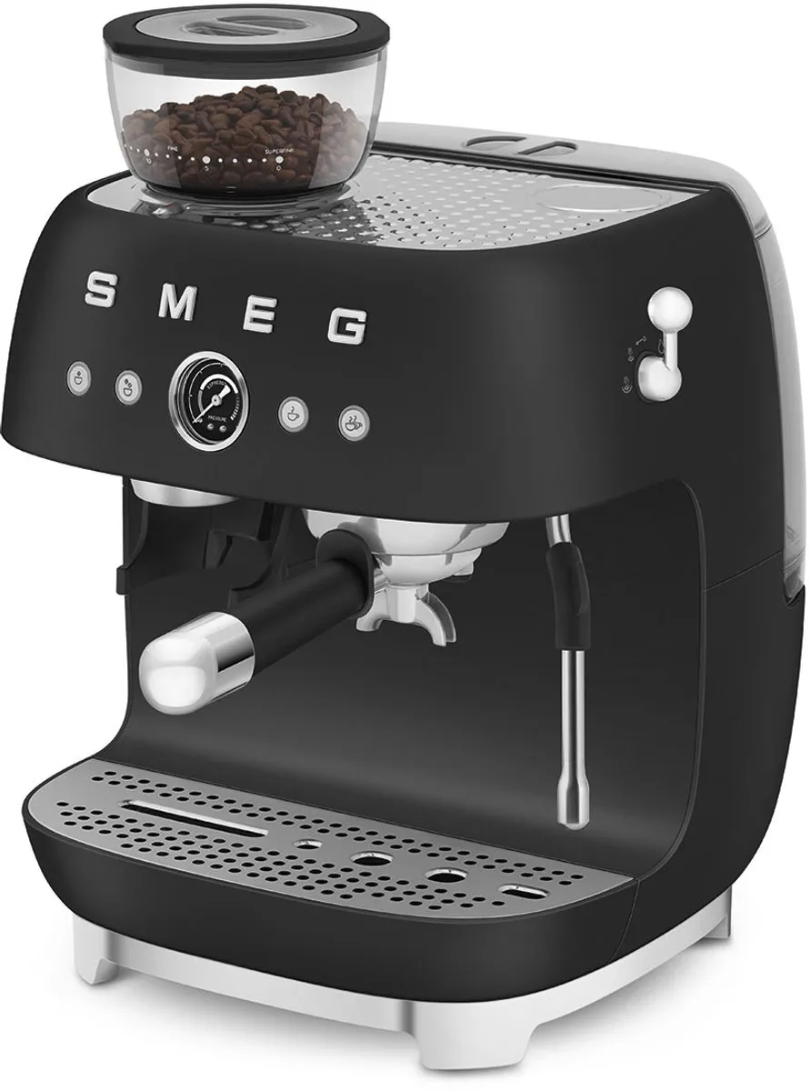 Smeg EGF03 Espressomachine met bonenmaler - Mat Zwart