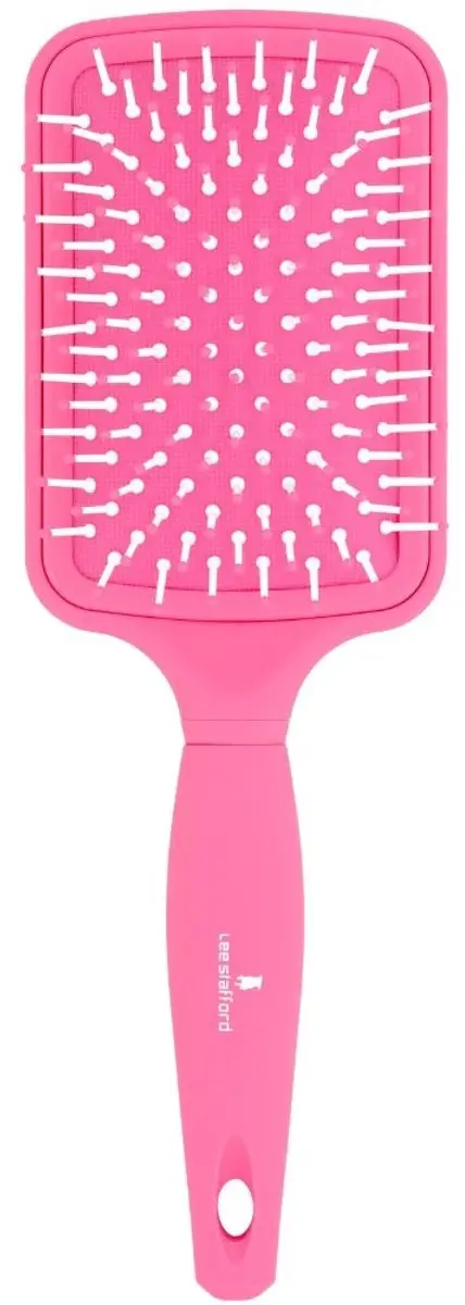 Lee Stafford Curl Wide Pin Paddle Brush - Wit/Roze