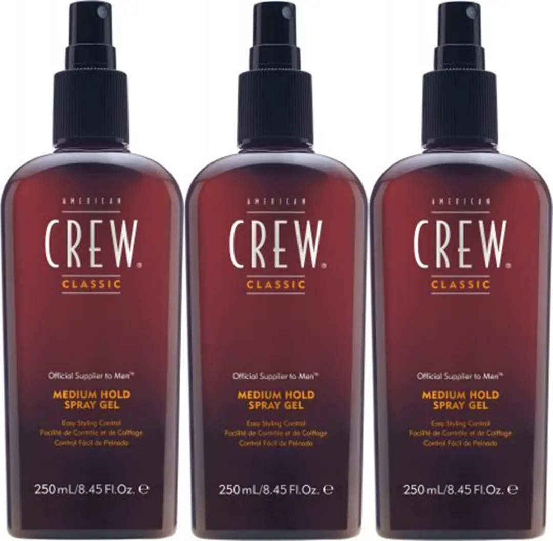 American Crew Medium Hold Spray Gel 3x250ml