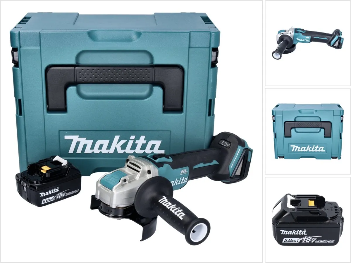 Makita DGA 521 T1X1J Haakse Slijper 18V 125mm X-LOCK
