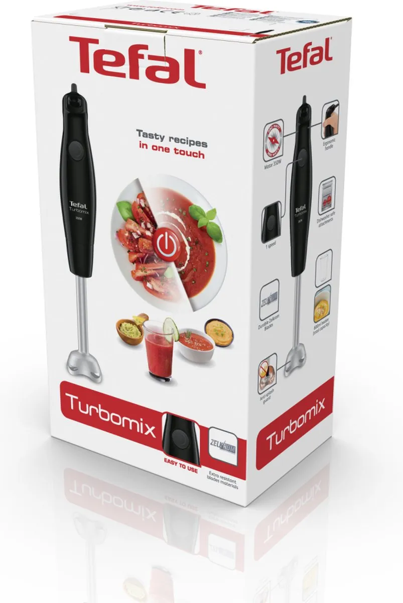 Tefal Turbomix HB1218 Staafmixer 350W - Zwart - afbeelding 6 van 6