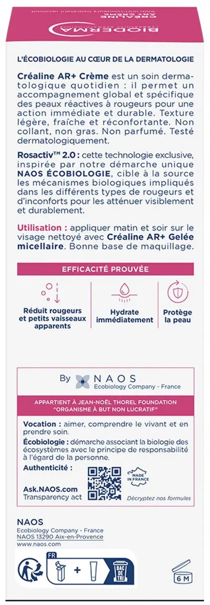 Bioderma Créaline AR+ Anti-roodheid Crème 40ml