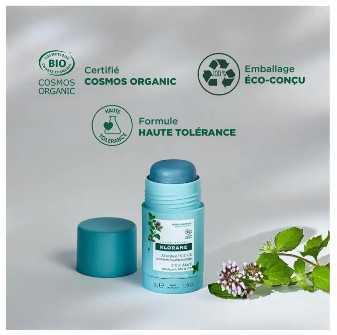 Klorane Organic Mint & Clay Mask Stick 25g