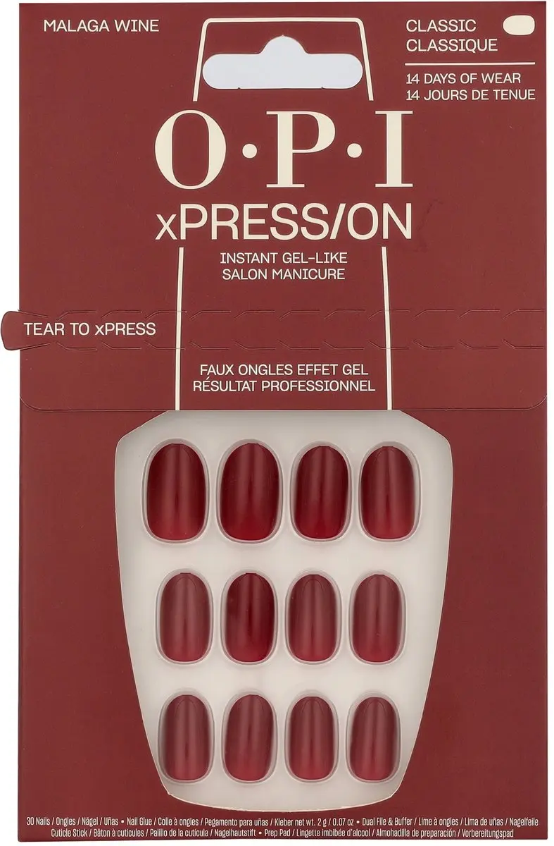 O.P.I. Xpress/On Nail Art 30ml - Malaga Wine