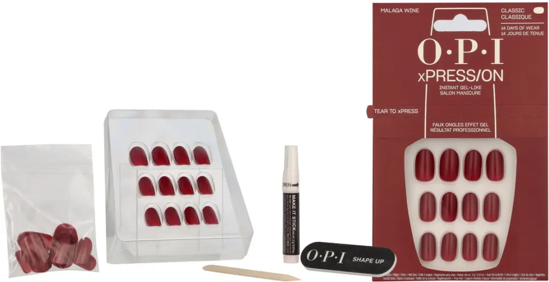O.P.I. Xpress/On Nail Art 30ml - Malaga Wine