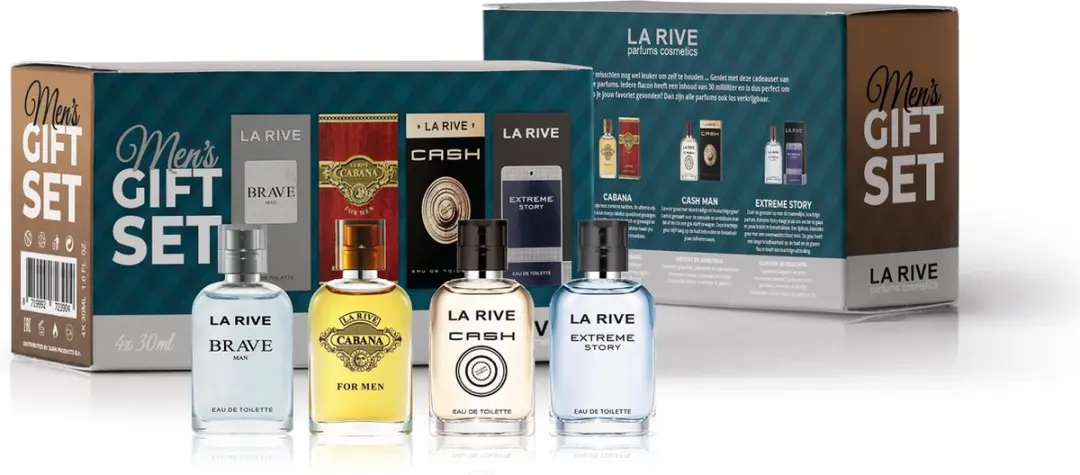 La Rive Men's Eau de Toilette Geschenkset 120ml - 4x30ml
