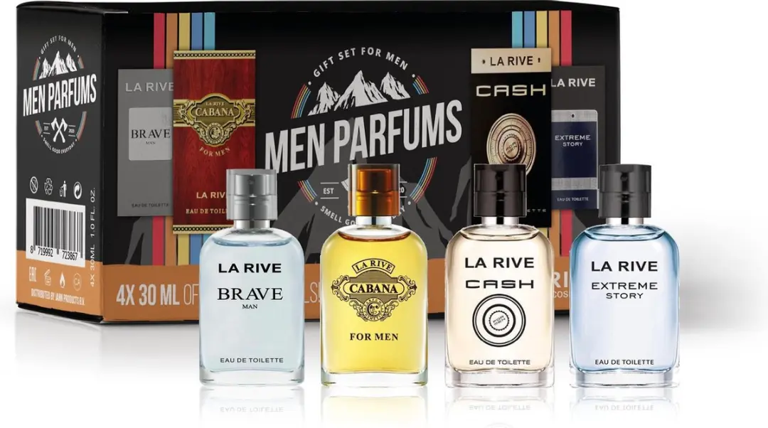 La Rive Men's Eau de Toilette Geschenkset 120ml - 4x30ml