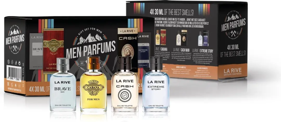 La Rive Men's Eau de Toilette Geschenkset 120ml - 4x30ml