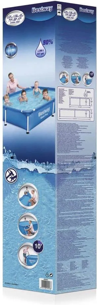Bestway Zwembad 56401 1200L - 221x150x43cm - Blauw