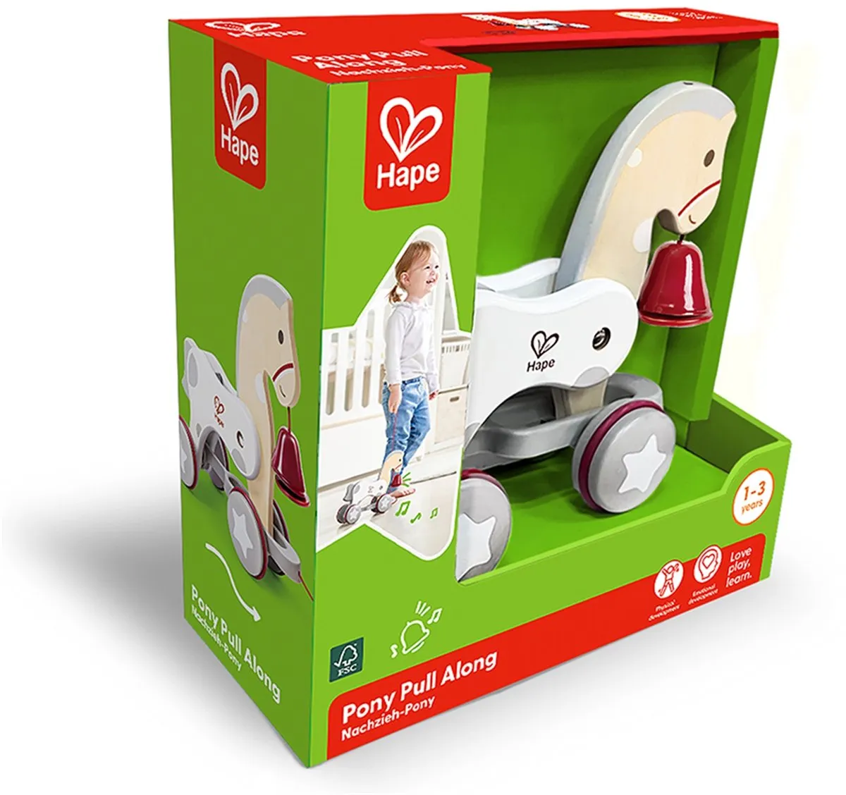 Hape Houten Trekdier Pony - 1 Stuk