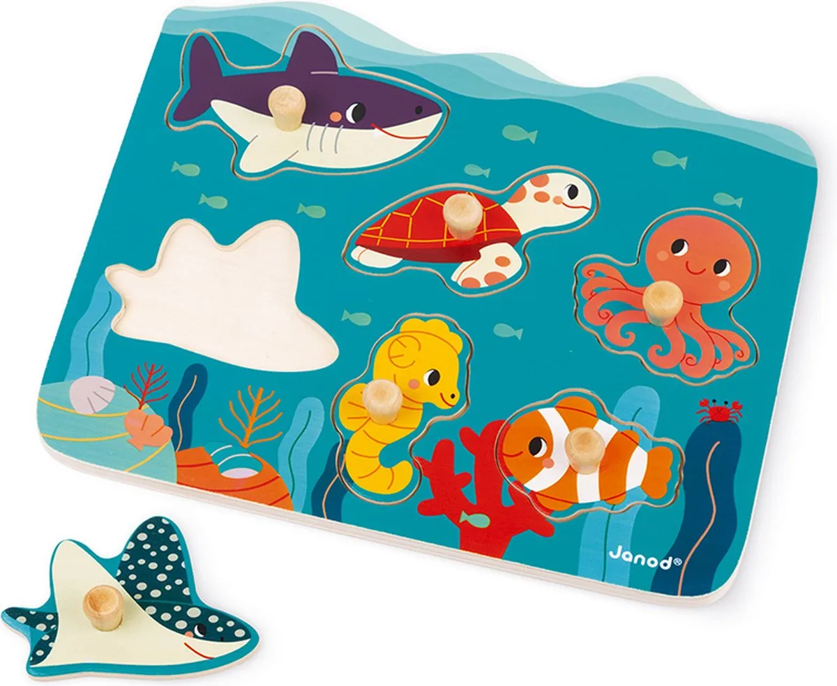 Janod WWF Knoppuzzel Oceaan 6-delig