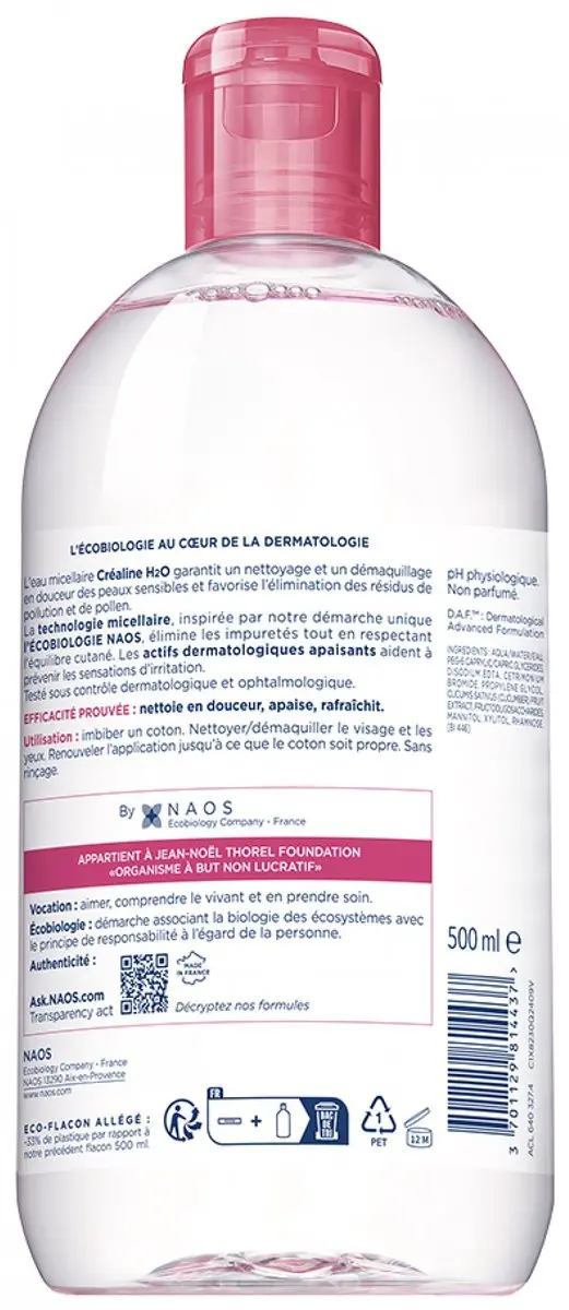 Bioderma Créaline H2O Reinigend Micellair Water 500ml