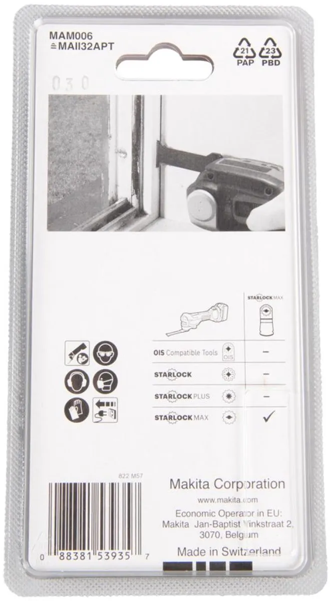Makita B-66450 Hardmetaal Invalzaagblad 32mm