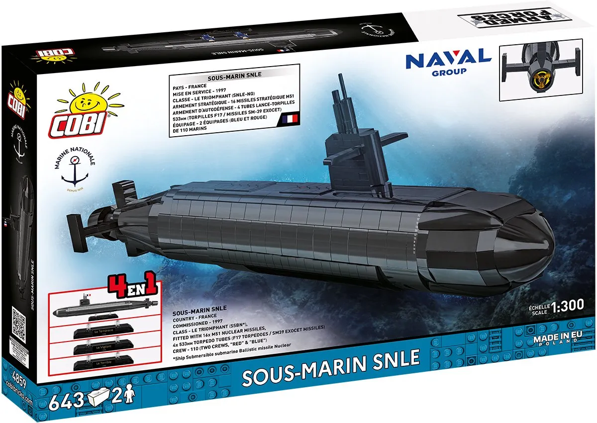 Cobi 4859 Sous Marin SNLE - 643 Stukken
