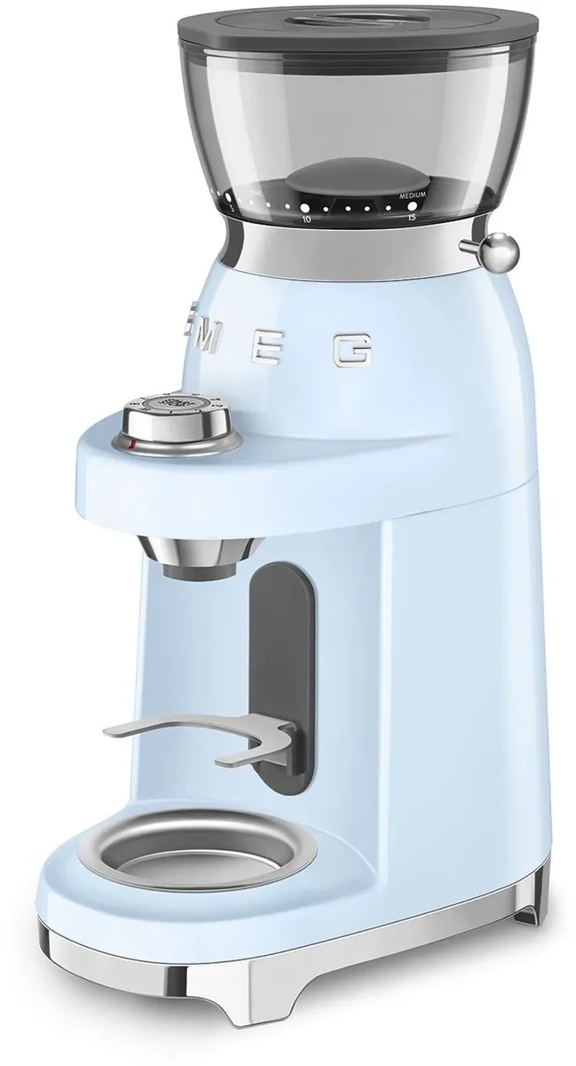 Smeg CGF03PBEU Elektrische Koffiemolen - 150W - Pastelblauw - afbeelding 6 van 6