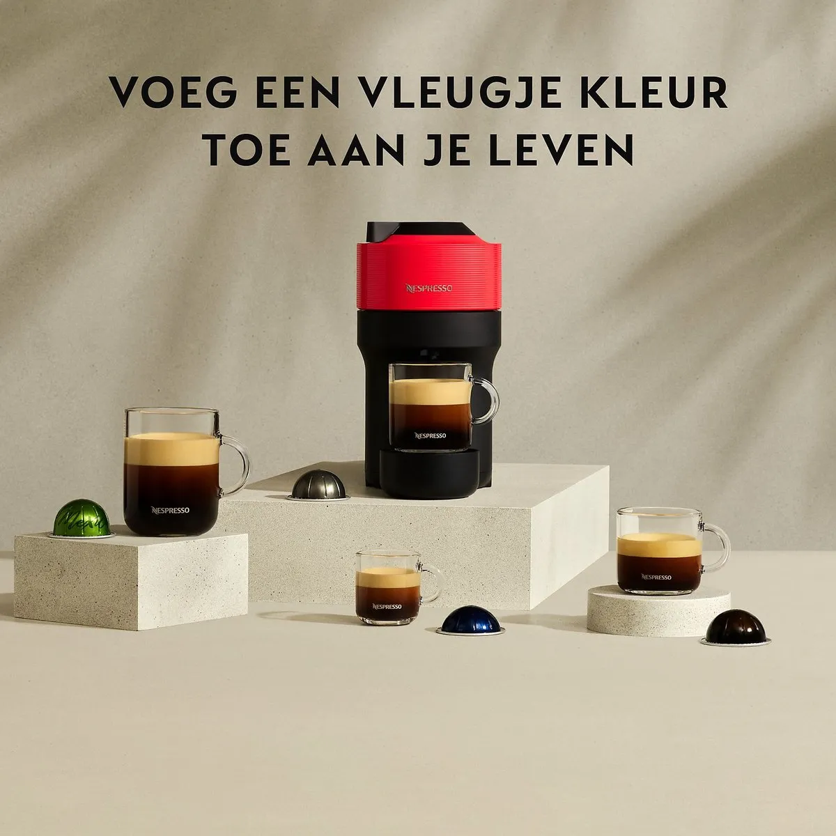 Krups Vertuo Pop XN9205 Koffiecupmachine - 1500W - Rood - afbeelding 6 van 6