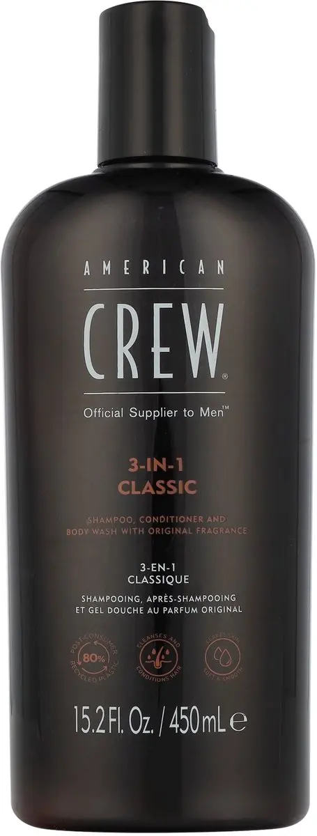 American Crew 3-in-1 Shampoo Conditioner Body Wash 450ml