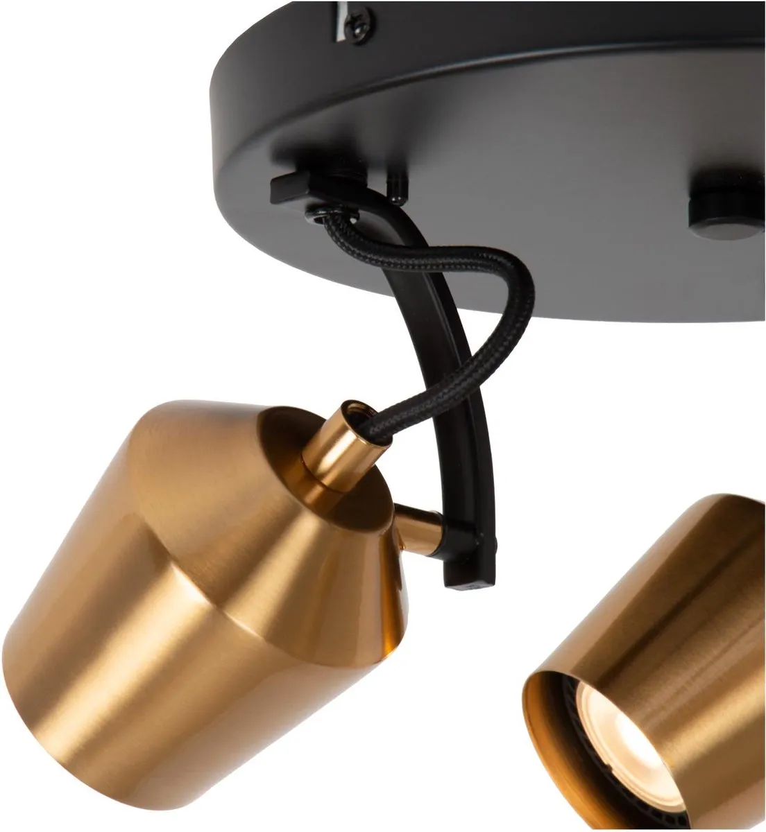 Lucide Emile Plafondspot Ø23cm 3xGU10 - Mat Goud/Messing