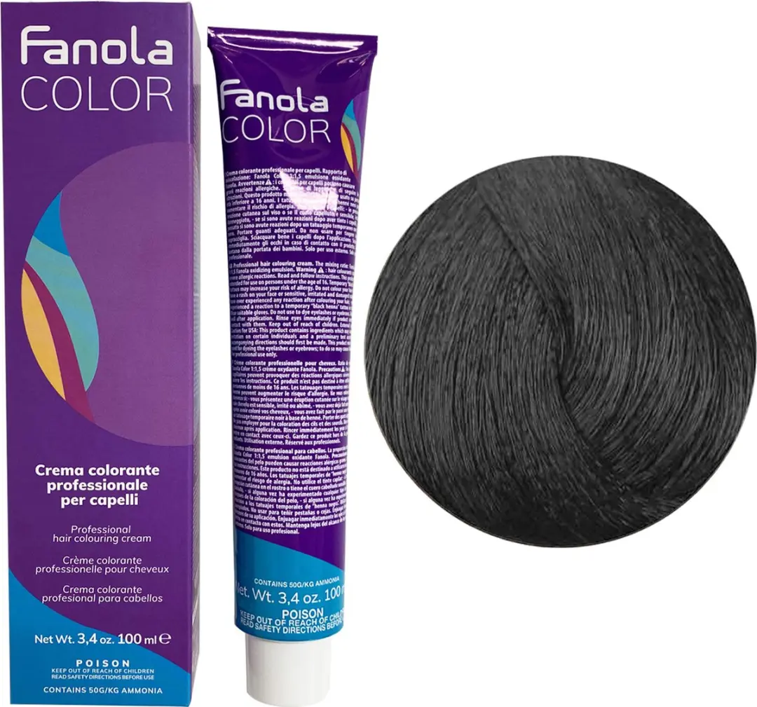 Fanola Professional Haarverf 1.0 Black 150ml