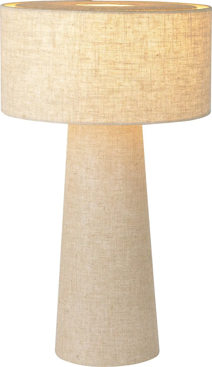 Lucide Leeroy Tafellamp Ø30cm - 1xE27 - Taupe