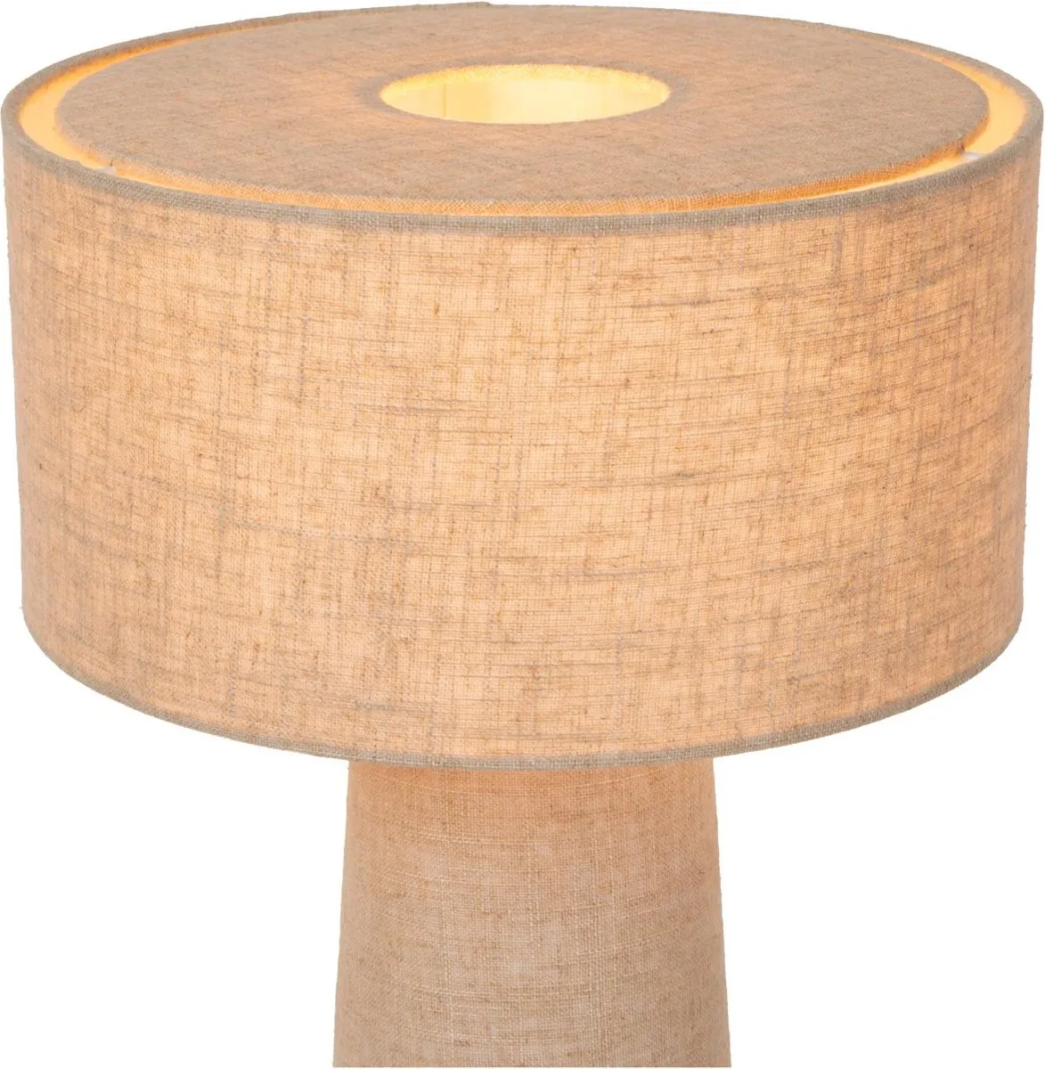 Lucide Leeroy Tafellamp Ø30cm - 1xE27 - Taupe