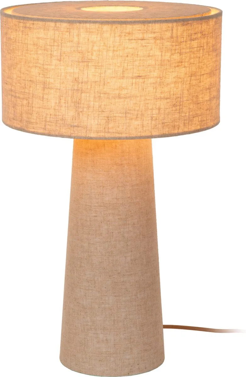 Lucide Leeroy Tafellamp Ø30cm - 1xE27 - Taupe