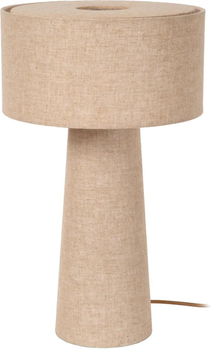 Lucide Leeroy Tafellamp Ø30cm - 1xE27 - Taupe