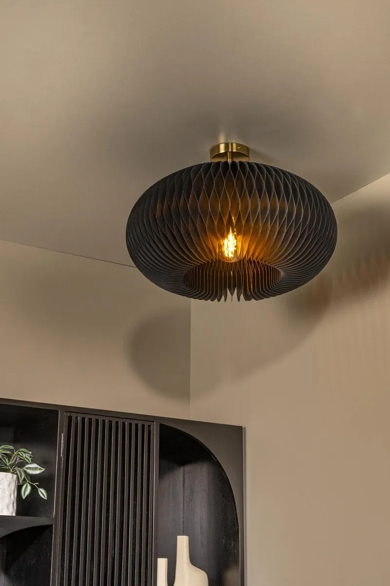 Lucide Armoni Plafondlamp Ø52cm - 1xE27 Zwart