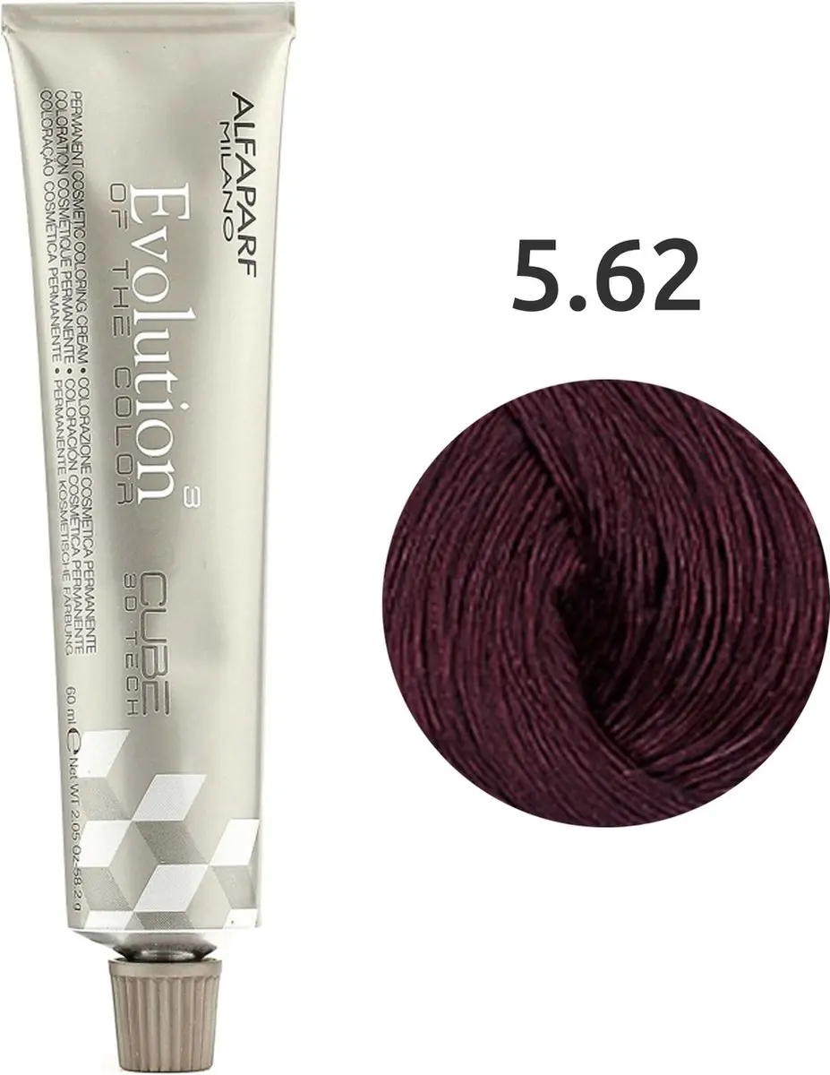 Alfaparf Milano Evolution of the Color 5.62 Permanent Haarkleuring 60ml - Zwart