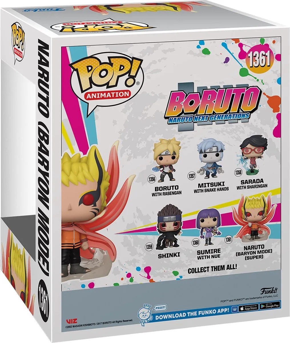 Funko Naruto Boruto Super Sized POP! Baryon Naruto 15cm - Multicolours