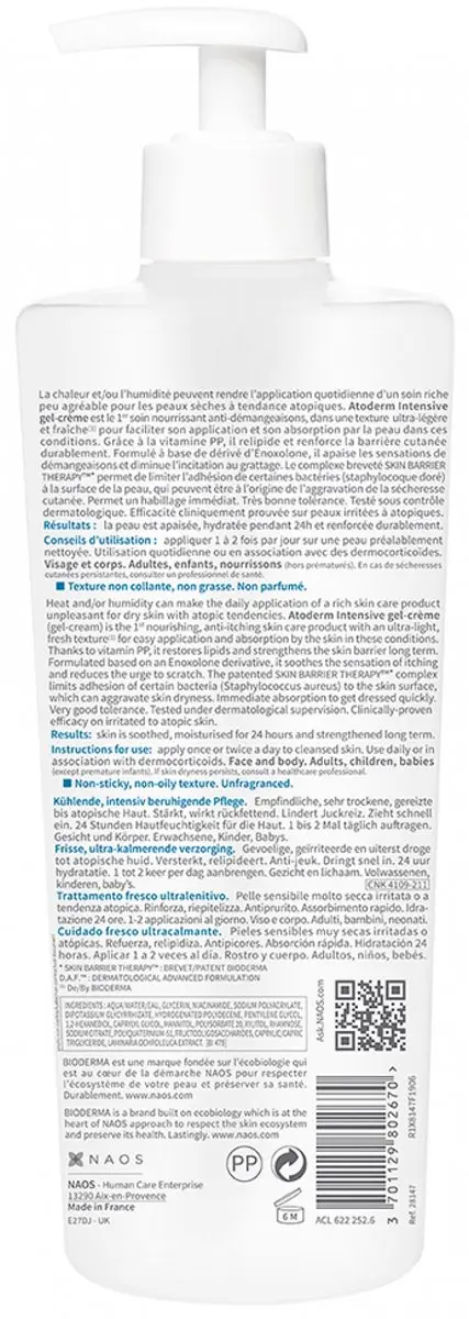 Bioderma Atoderm Intensive Gelcrème 500ml - afbeelding 6 van 6