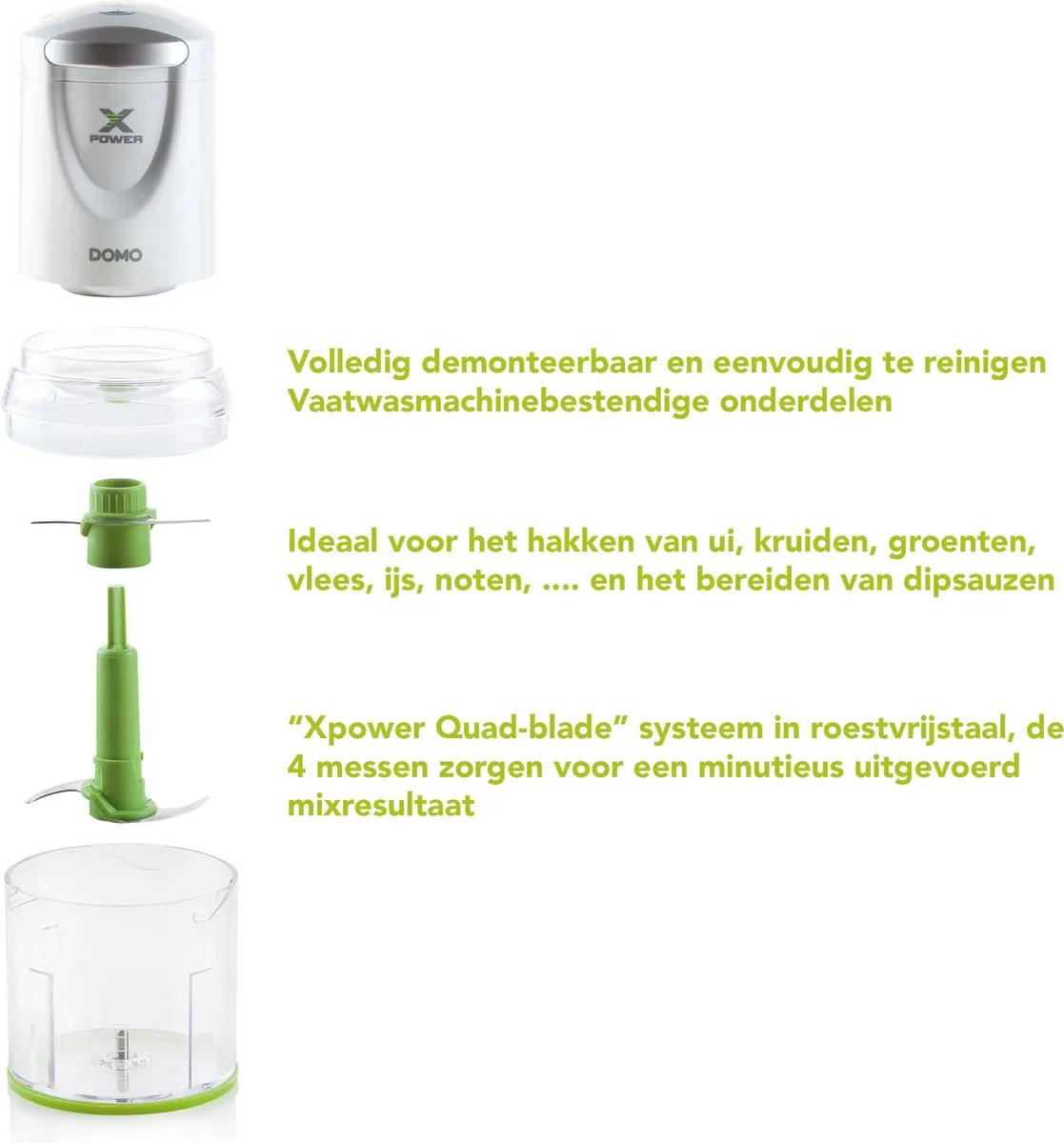 Domo DO9192MC Hakmolen Xpower 400W - Wit